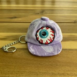 NWOT Mishka purple and white tie-dye keychain